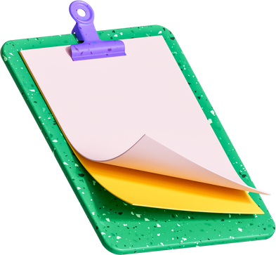 3D Clipboard with Paper