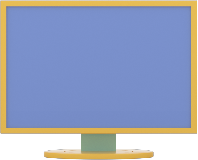 3D Computer Monitor Illustration 